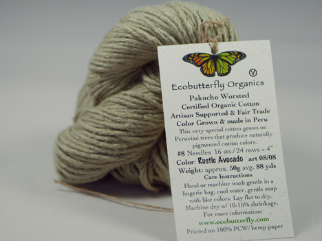 Pakucho Worsted Cotton "Rustic Avocado" - Click Image to Close