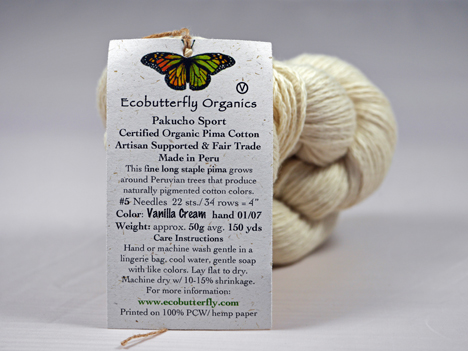 "Vanilla Cream Pima" Pakucho Cotton Sport - Click Image to Close