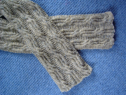 Cable and Rib Scarf