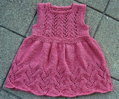 Dress Model Size on Vine Flower Dress   Knitting Patterns  Anne Hanson