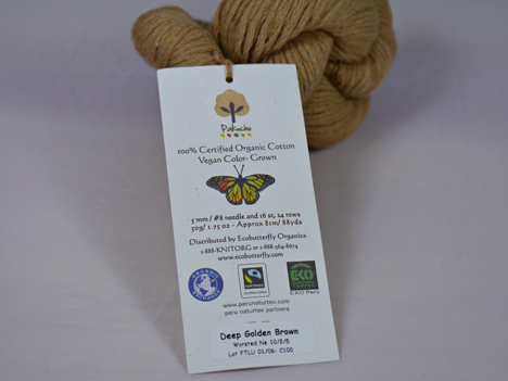 Pakucho Worsted Cotton "Deep Golden Brown" - Click Image to Close