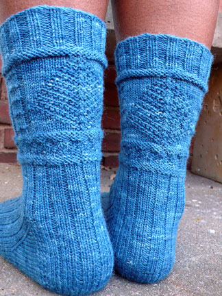 Lighthouse Gansey Sock - Click Image to Close