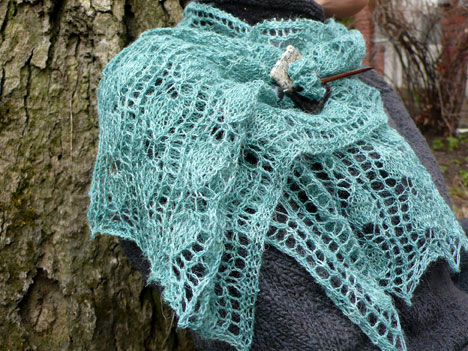 Pear and Trellis Scarf - Click Image to Close