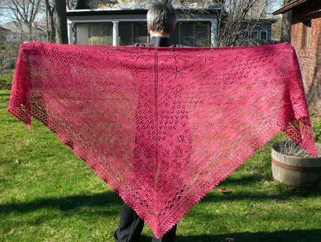 Whispering Pines Triangle Shawl - Click Image to Close